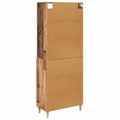 vidaXL Highboard Staré drevo 69,5 x 32,5 x 180 cm Kompozitné drevo