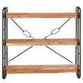 vidaXL Knižnica s 3 policami 90x30x80 cm akáciový masív