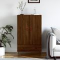 vidaXL Vysoká skrinka hnedá dub 69,5x31x115 cm kompozitné drevo