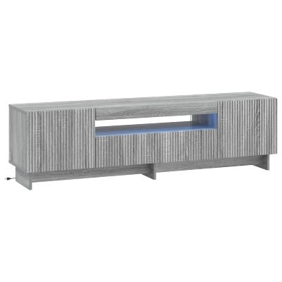 vidaXL LED TV kabinet Sivý Sonoma Kompozitné drevo