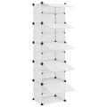 vidaXL Stojan na topánky priehľadný 44x31,5x153,5 cm PP