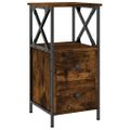 vidaXL Nočný stolík dymový dub 34x35,5x70 cm spracované drevo