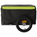 vidaXL Vozík za bicykel, čierno zelený 30 kg, železo