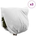 vidaXL Covers na fleece pre ochranu rastlín pred mrazom 3 ks Biela