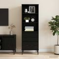 vidaXL Highboard Čierny dub 40 x 36 x 110 cm Kompozitné drevo