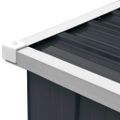 vidaXL Záhradná kôlňa na drevo galvanizovaná oceľ 330x84x152 cm antracitová