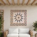 vidaXL Mosaikové dlaždice s kvetinovým vzorom Viacfarebný 120 x 120 cm