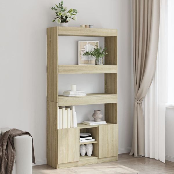 vidaXL Vysoká skrinka 92x33x180 cm dub sonoma kompozitné drevo