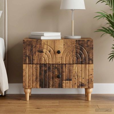 vidaXL Nočný stolík Staré drevo 62 x 34,5 x 48 cm Kompozitné drevo