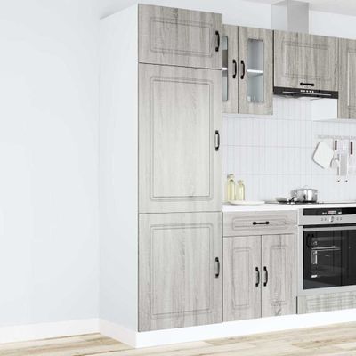 vidaXL Kuchynská skriňa Kalmar, sivé sonoma, kompozitné drevo
