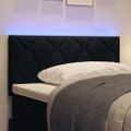 vidaXL LED hlavová doska Čierny látka