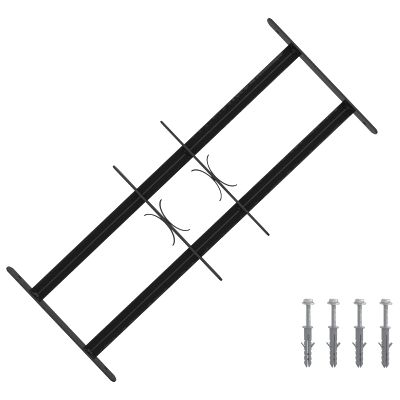vidaXL Bezpečnostná mreža na okná s 2 priečkami 3 pcs 43-74 cm