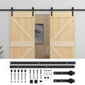 vidaXL Posuvné dvere 2 ks 80 x 210 cm Borovicový masív