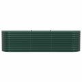 vidaXL Zvýšený záhon Zelená 320 x 80 x 81 cm Oceľ