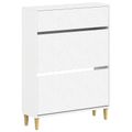 vidaXL Skriňa na topánky DELFT 78 x 24 x 103 cm Kompozitné drevo Biela