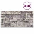 vidaXL Nástenné panely 10 ks 100 x 50 cm Šedý a biely EPS pena