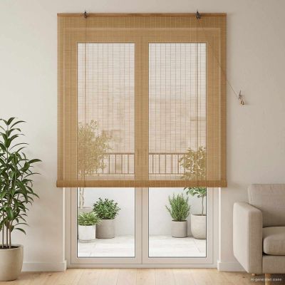 vidaXL Roleta Hnedá 130 x 220 cm Bambus