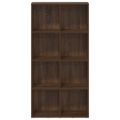 vidaXL Knižnica/komoda hnedý dub 66x30x130 cm spracované drevo
