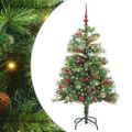 vidaXL Umelý vianočný stromček 150 LED Teplá biela PVC a kov Zelená
