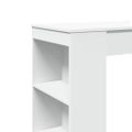 vidaXL Barový stôl a police biely 95x47x103,5 cm kompozitné drevo