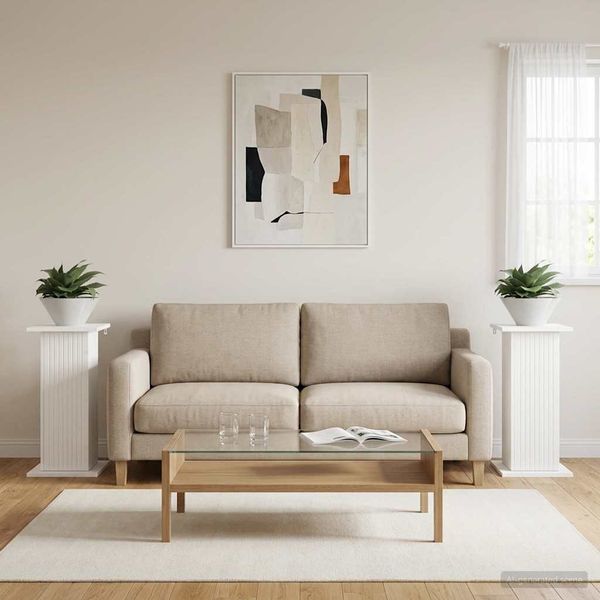 vidaXL Stojan na rastliny 2 pcs Biela 30,5 x 30 x 60,5 cm