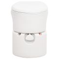 vidaXL Integrované kempingové WC biele 24+17 l HDPE a smalt