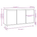 vidaXL Komoda 111x34x75 cm borovicový masív