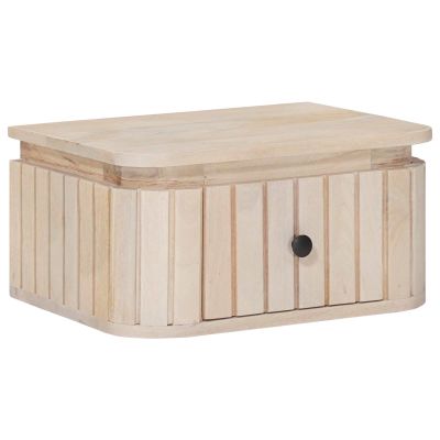 vidaXL Ručne vyrobený nočný stolík Biela 40 x 30 x 20 cm