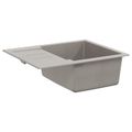 vidaXL Drez Sivá 620 x 500 mm 80% Kvárc a 20% Živica