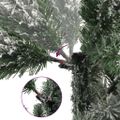 vidaXL Úzky zasnežený umelý vianočný polovičný stromček 120 cm