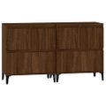 vidaXL Komody 2 ks hnedý dub 60x35x70 cm kompozitné drevo