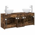 vidaXL Set kabinetov do kúpeľne 3 ks Dymový dub 49,5 x 41 x 64,5 cm