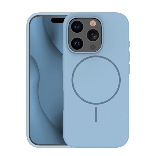 Silikónové Thin Mag puzdro pre iPhone 17 Air svetlo modré