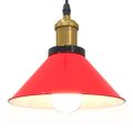 VidaXL Závesná lampa výškovo nastaviteľná E27 lesk červená Ø 22 cm kov