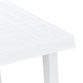 vidaXL Kempingový stôl biely 79x56x64 cm PP drevený vzhľad