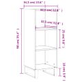 vidaXL Komoda sivý dub sonoma 34,5x32,5x90 cm kompozitné drevo