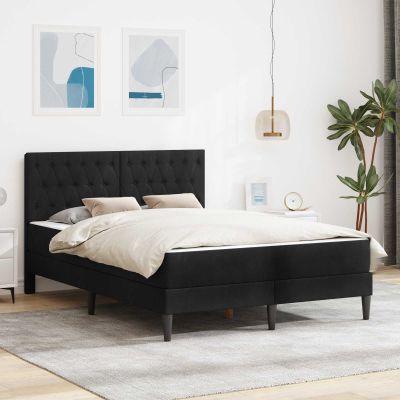 vidaXL Rám postele s matracom Čierny 120 x 200 cm Zamat