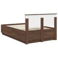 vidaXL Rám postele Hnedý dub 120 x 200 cm Kompozitné drevo