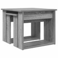 vidaXL Súprava na kávový stolík 2 ks Sivý Sonoma 50 x 52 x 42 cm