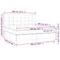 vidaXL Posteľný rám boxsping s matracom tmavozelený 200x200 cm zamat
