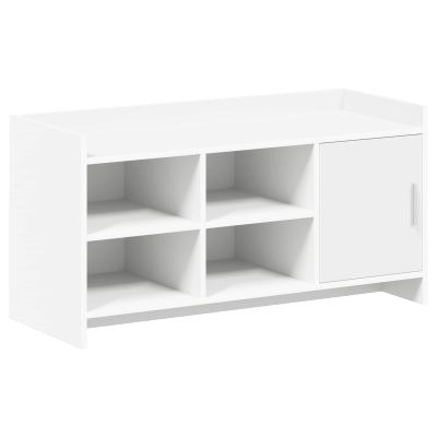 vidaXL Skriňa na topánky Biela 100 x 39,5 x 51 cm Kompozitné drevo