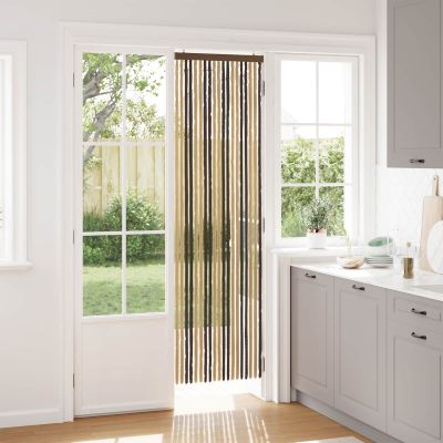 vidaXL Záves proti hmyzu z chenille Tmavohnedá a béžová 56 x 200 cm