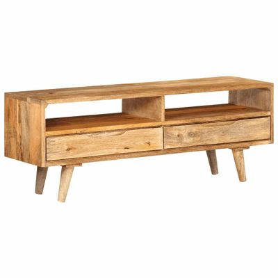 vidaXL TV skrinka 110x30x41 cm, mangový masív