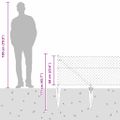 vidaXL Reťazová brána s hrotmi 25 x 0,6 m Pozinkovaná oceľ Strieborná