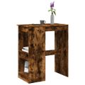 vidaXL Barový stôl s policami dymový dub 90x47,5x103,5cm kompoz. drevo