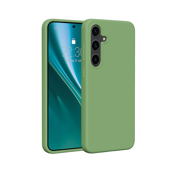 Etteri Silikonové puzdro pre Samsung Galaxy S25 svetlozelená
