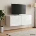 vidaXL Nástenná TV skrinka 98 x 31 cm Biela s vysokým leskom