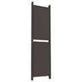 vidaXL 6-panelový paraván hnedá 300x180 cm látka