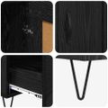 vidaXL Highboard Čierny dub 69,5 x 31 x 115 cm Kompozitné drevo
