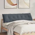 vidaXL Poduška na chrbát Tmavosivá 180 x 50 cm Kordúrová tkanina